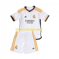 Camisola Real Madrid Criança Equipamento Primeiro 2023-2024 Manga Curta